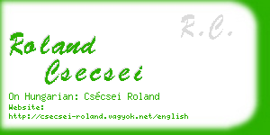 roland csecsei business card