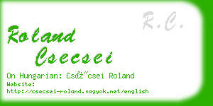 roland csecsei business card